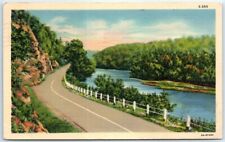 Postcard - Road River Nature Trees Scenery picture