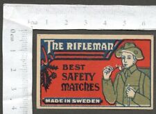 AOP THE RIFLEMAN vintage matchbox label picture