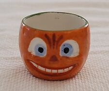 Rare Antique German Halloween Pumpkin Jack-o-Lantern Porcelain Childs Tea Cup picture