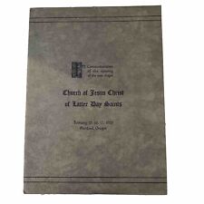 In Commemoration of Opening New Chapel PORTLAND OREGON 1929 Program LDS Mormon picture