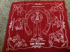 LEE RIDER'S 1940s Western Rodeo Cowboy Casey Tibbs Rare Bandana picture