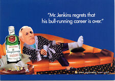 TANQUERAY GIN-ADVERTISING POSTCARD-1997-MR JENKINS BULL-RUNNING ENDS--FREE SHIP picture