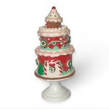 Christmas Gingerbread House Candyland Tiered Layered Cake on Pedestal picture