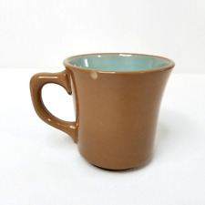Vintage Ceramic Coffee Cup Pre-Loved Brown Teal Mug picture