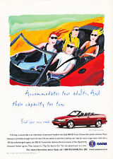 1997 Saab 900 Convertible red - Classic Vintage Advertisement Ad A13-B picture