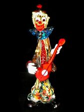 12 1/4 MURANO VENETIAN CLOWN RED GUITAR PINCHED NOSE ATTR ARCHIMEDE SEGUSO ITALY picture