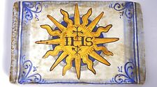 Antique IHS JESUS CHRIST Terracotta Tile - Signed SD-QM15 saca castelli picture