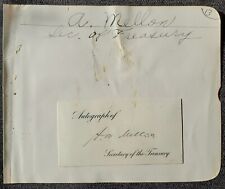 1920s/30s US Secretary Of Treasury Andrew Mellon Autograph Card picture