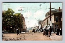 Hyde Park MA-Massachusetts, Scenic View Of Main St, Vintage c1907 Postcard picture