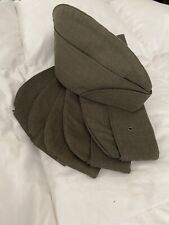 U.S.M.C. Vintage Dark Green Envelope Cap Lot Of 6, Fully Lined, Size 7 picture