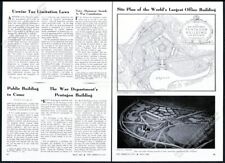 1943 Pentagon building site plan and model photo vintage trade print article picture