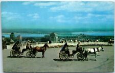 Postcard - Old French Horsedrawn Carriages On Mount Royal - Montreal, Canada picture
