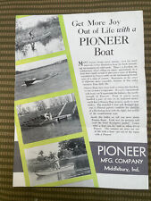 Vintage Pioneer Boat Brochure Advertisement Boats Canoe Sailing picture