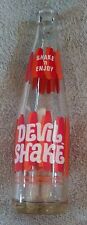 VINTAGE RARE 1967 Devil Shake Bottle 8oz Chocolate Flavored Drink Pepsi-Cola picture