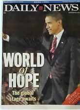  DAILY NEWS Nov 6 , 2008 President Obama WORLD OF HOPE Collector Sold Out Issue  picture