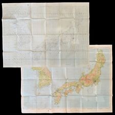 RARE WWII B-29 Superfortress Kyushu Japan Double-Sided Combat Navigation Map picture