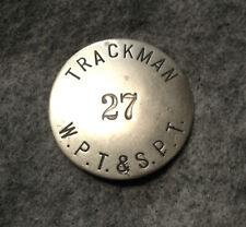 W.P.T. & S.P.T. Trackman Badge - Traction C0 Delaware & Pennsylvania - Pin Broke picture