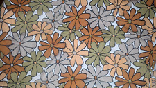 Vtg 60s/70s Brookhaven Mod Pop Hippie Boho Psychedelic Flower Fabric 4.5 Yards picture