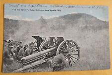 Used 1918 Camp Robinson Sparta WS Postcard Military US Artillery Full Recoil J2 picture