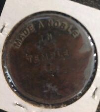 Vintage Masonic Coin Token Made A Noble In Temple Copper picture