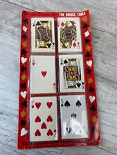 1963 UNOPENED Vintage 6-Pack Match Boxes THE BRIDGE TABLE Playing Card Designs  picture