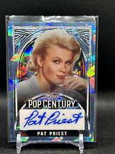 2024 Leaf Pop Century Metal autograph auto BLUE Cracked Ice base Pat Priest 1/10 picture