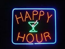Happy Hour Beer Neon Sign Light Lamp Workshop Poster Cave Collection 24