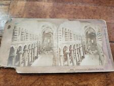 Antique Kilburn 1879 Stereoview Card INTERIOR OF THE CATHEDRAL PISA ITALY picture