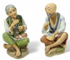Vintage 1980's Homco Asian Man & Woman Figurines #1431 Ceramic picture