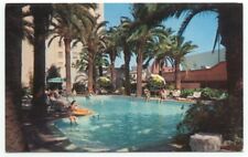 Hollywood CA Hollywood Plaza Hotel Pool Vintage Postcard California picture
