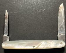 Vintage Carrier Cutlery Co Elmira NY 2-Blade Pocket Folding Knife Pearl Handle picture