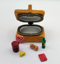 Picnic Basket with Trinkets Porcelain Trinket Box PTB picture