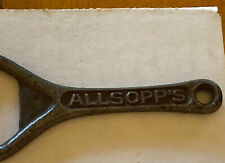 VERY RARE ALLSOPP’S LAGER BOTTLE OPENER OLD METAL VINTAGE OLD PATINA picture