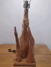 Vintage Mid Century Modern Cypress Knee Root Lamp LARGE 40” Tall Works RARE picture