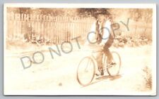 RPPC CRAWFORDSVILLE OREGON OR Handsome Man William Parson Riding Bike Postcard picture