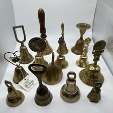 Lot of 14Vintage Brass/ Metal Bells Tallest 4” picture