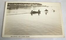 Vintage Photo Postcard Seining New Harbor Maine RPPC picture