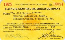 1925 ILLINOIS CENTRAL RAILROAD RR RY RWY RAILWAY picture