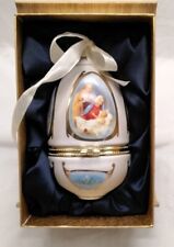 Valarie Parr Hill Mr. Christmas Collectable Porcelain Musical Egg Ornament-NIB picture