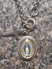 Beautiful Blessed Virgin Mary Miraculous Medal and Cross Bracelet picture
