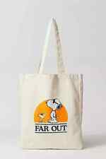 Peanuts Snoopy Far Out Tote Bag White Urban Outfitters picture