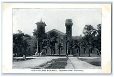 c1940 Old College Building University Exterior Road Valparaiso Indiana Postcard picture