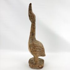Vintage C. M. COPELAND JR. Hand Carved Wooden Upturned Bird Sculpture- 13