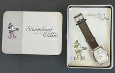 Vtg Disney Steamboat Willie Wrist Watch W/ Collectible Tin New Mickey Mouse 2004 picture