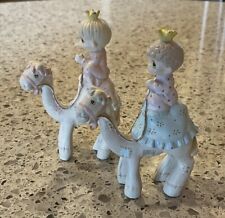 Vtg Precious Moments THEY FOLLOWED THE STAR Mini Pewter Nativity 1990 Lot Of 2 picture