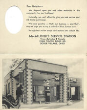 Vtg Dover Village (now Westlake) OH Gas Station Adv Postcard Pre-1940 See descr picture