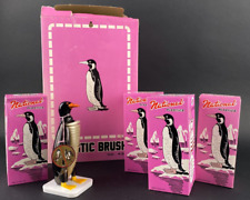 Vintage National Plastics Penguin Nylon Brush Store Display New Open Box picture
