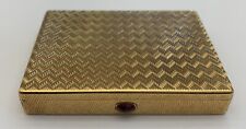 AN IMPORTANT Cartier French 18K Yellow Gold & Ruby Compact Box 114 Grams   picture