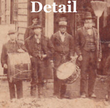 Union Civil War Veterans Assemblage stereoview black drummer & 2 fifers c 1870s picture