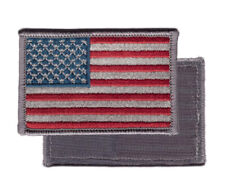 Subdued Silver USA Flag American ACU Patch for VELCRO® BRAND Hook Fastener picture